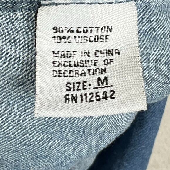 Revelation Tunic Top Denim Womens Size M Oversized Denim Two Front Pockets Lagen - Picture 7 of 10